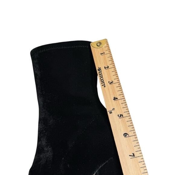 Raye Faris Velvet Black Booties Heeled Boots Women’s Size 6.5 - Picture 10 of 11